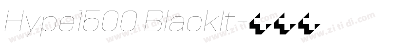 Hype1500 BlackIt字体转换